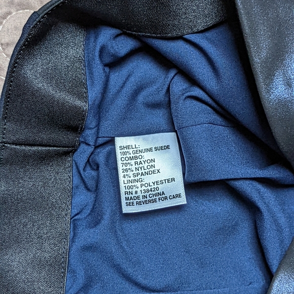 Carlisle Metallic Blue Leather Skirt - Picture 4 of 4